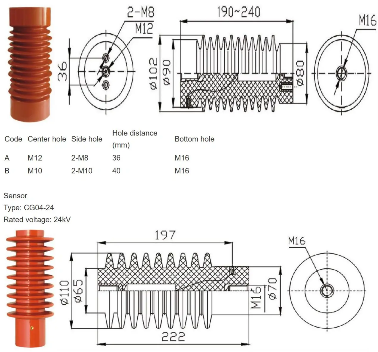 24kV Insulator and Sensor