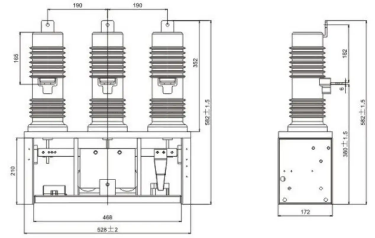 Plateau Type High Voltage Vacuum Contactor Plateau Type High Voltage Vacuum Contactor